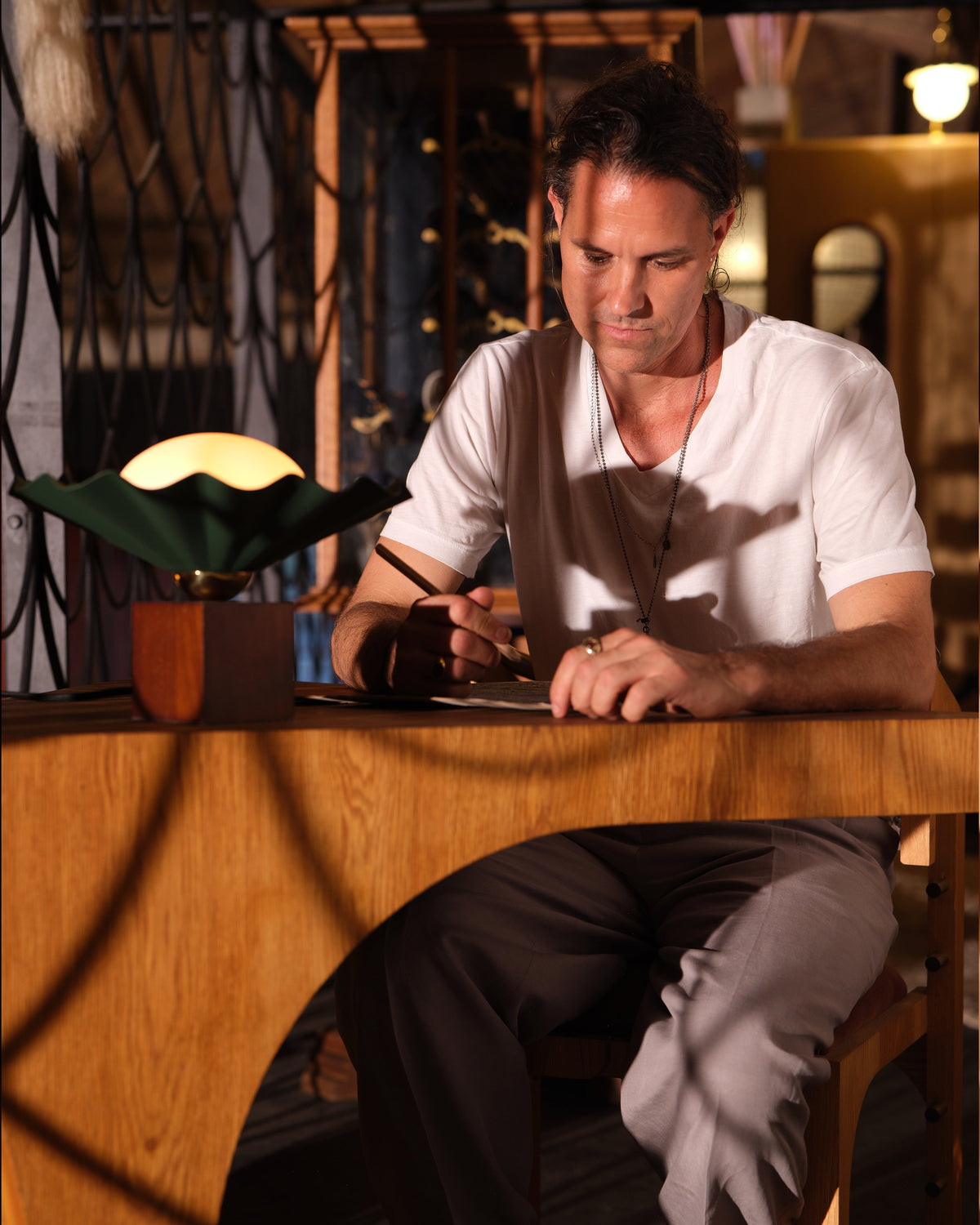 Alora Canada - TL354012PEC - Une lampe Lampe de table - Sillon - Pêche