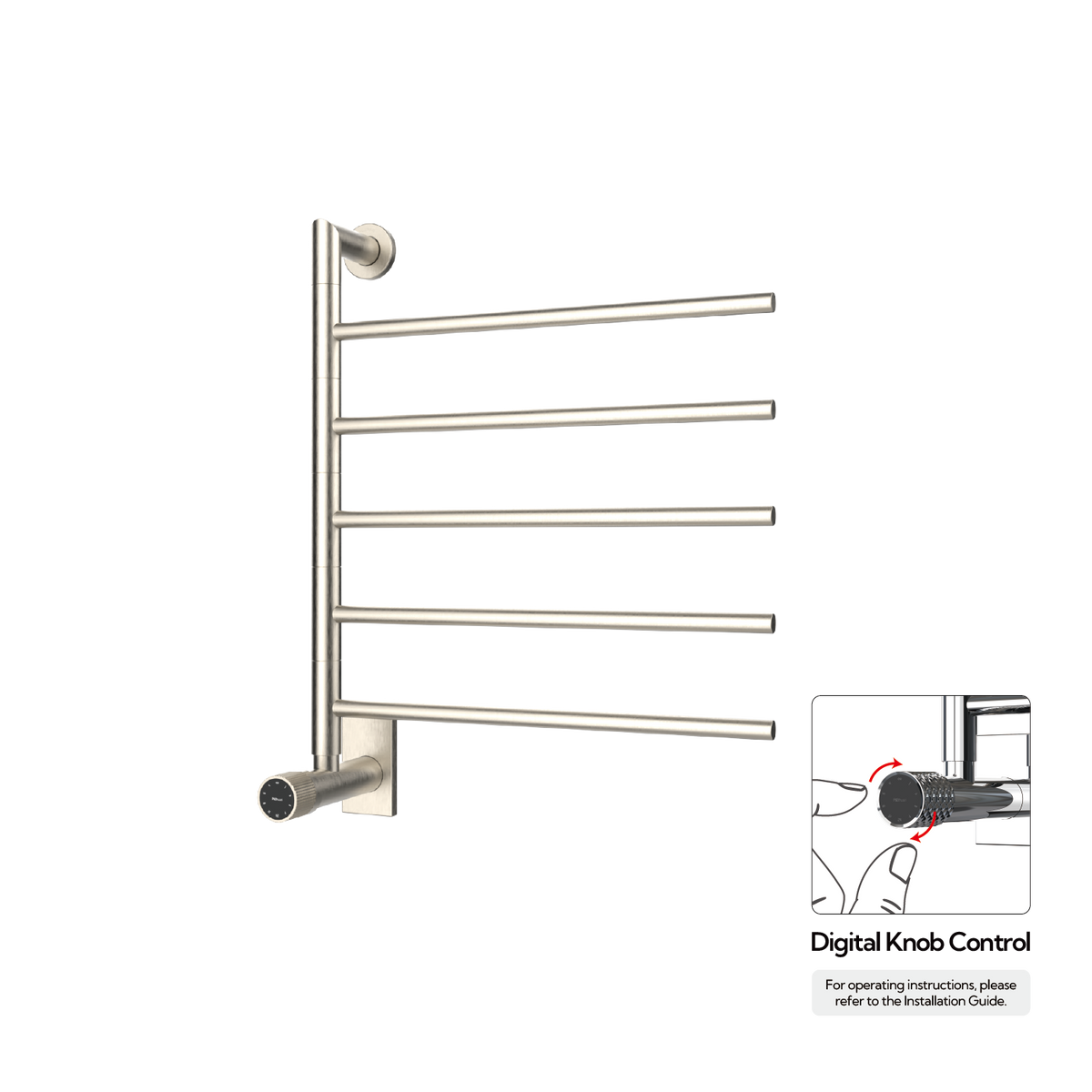 Sèche-serviettes P&Bhusri G06-M-BNI-XM G06 en nickel brossé PVD