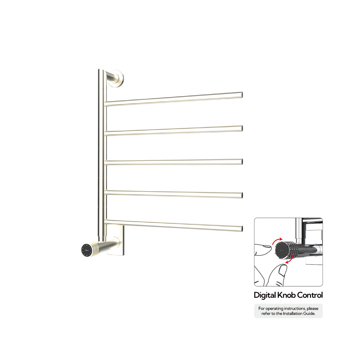 Sèche-serviettes P&Bhusri G06-M-BWG-XM G06 en or blanc brossé PVD