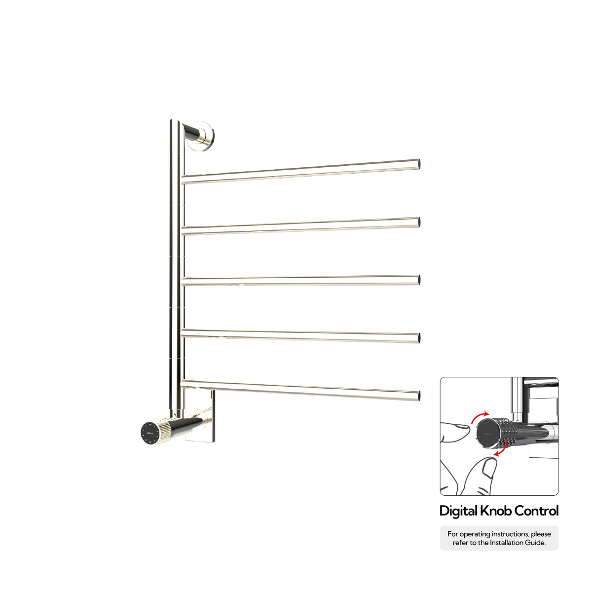 Sèche-serviettes P&Bhusri G06-M-PWG-XM G06 en or blanc poli PVD