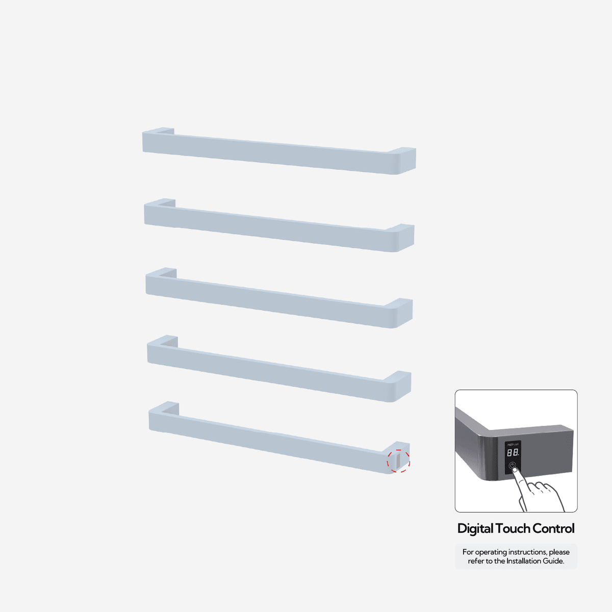 Sèche-serviettes P&Bhusri G12-XL-SBL-ME G12 bleu ciel