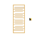 P&Bhusri G22-M-24K-XM G22 Towel Warmer in PVD 24K Gold