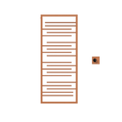 P&Bhusri G22-M-BRG-XM G22 Towel Warmer in PVD Brushed Rose Gold