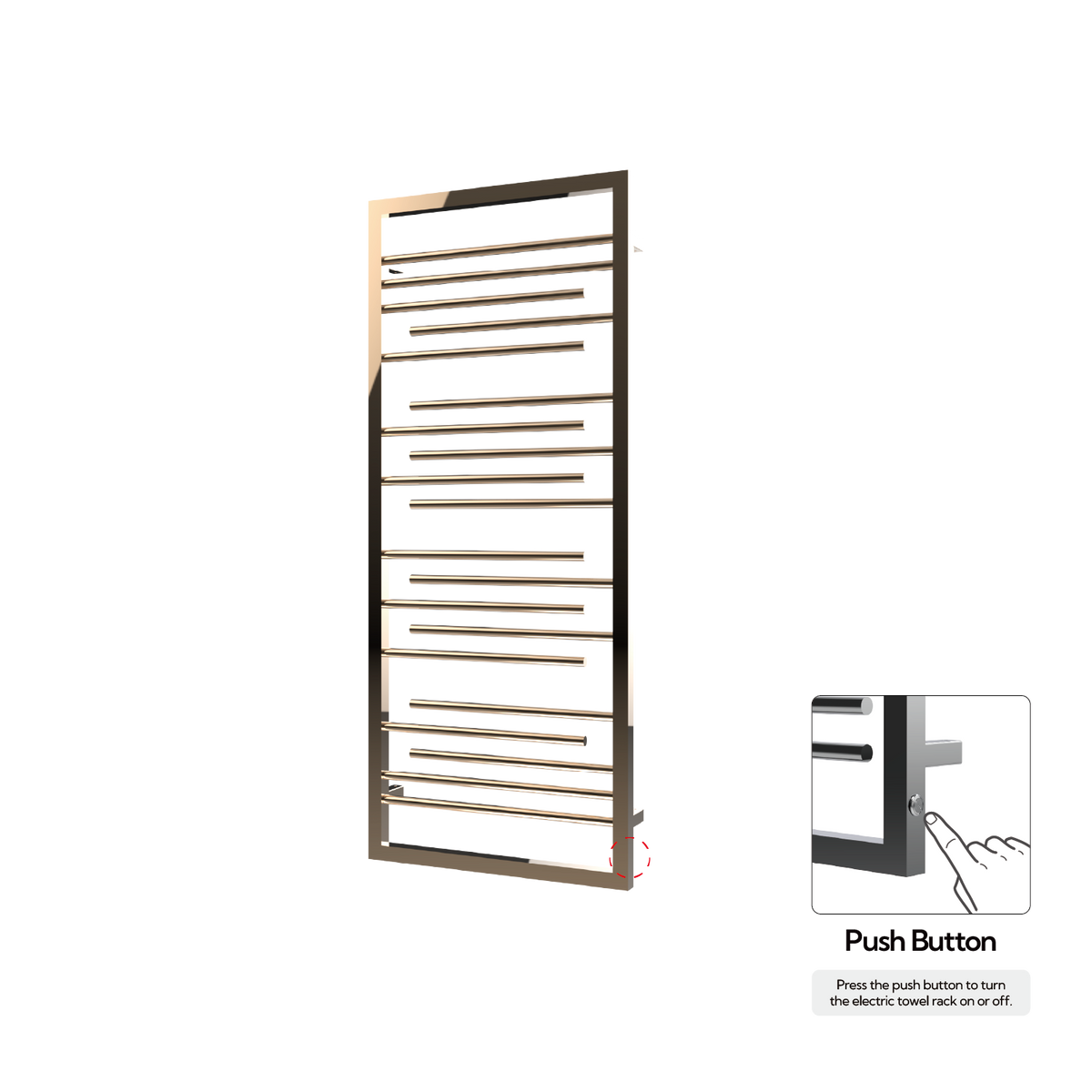 Sèche-serviettes P&Bhusri G22-M-PBZ-N G22 en bronze poli PVD