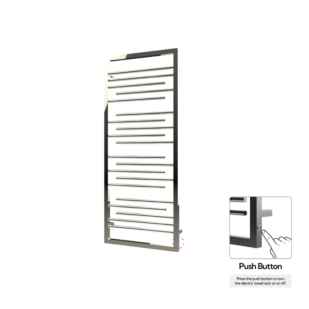 Sèche-serviettes P&Bhusri G22-M-PWG-N G22 en or blanc poli PVD