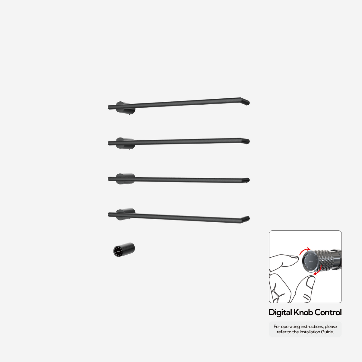 Sèche-serviettes P&Bhusri G26-L-BBN-XY G26 en nickel brossé PVD