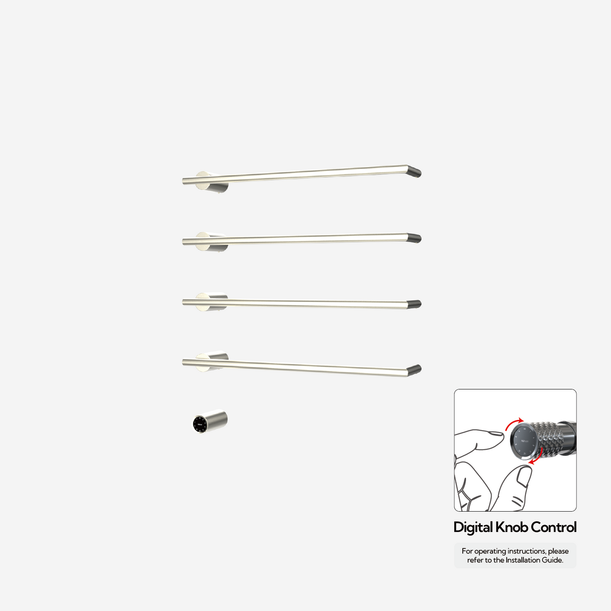 Sèche-serviettes P&Bhusri G26-L-BWG-XY G26 en PVD or blanc brossé