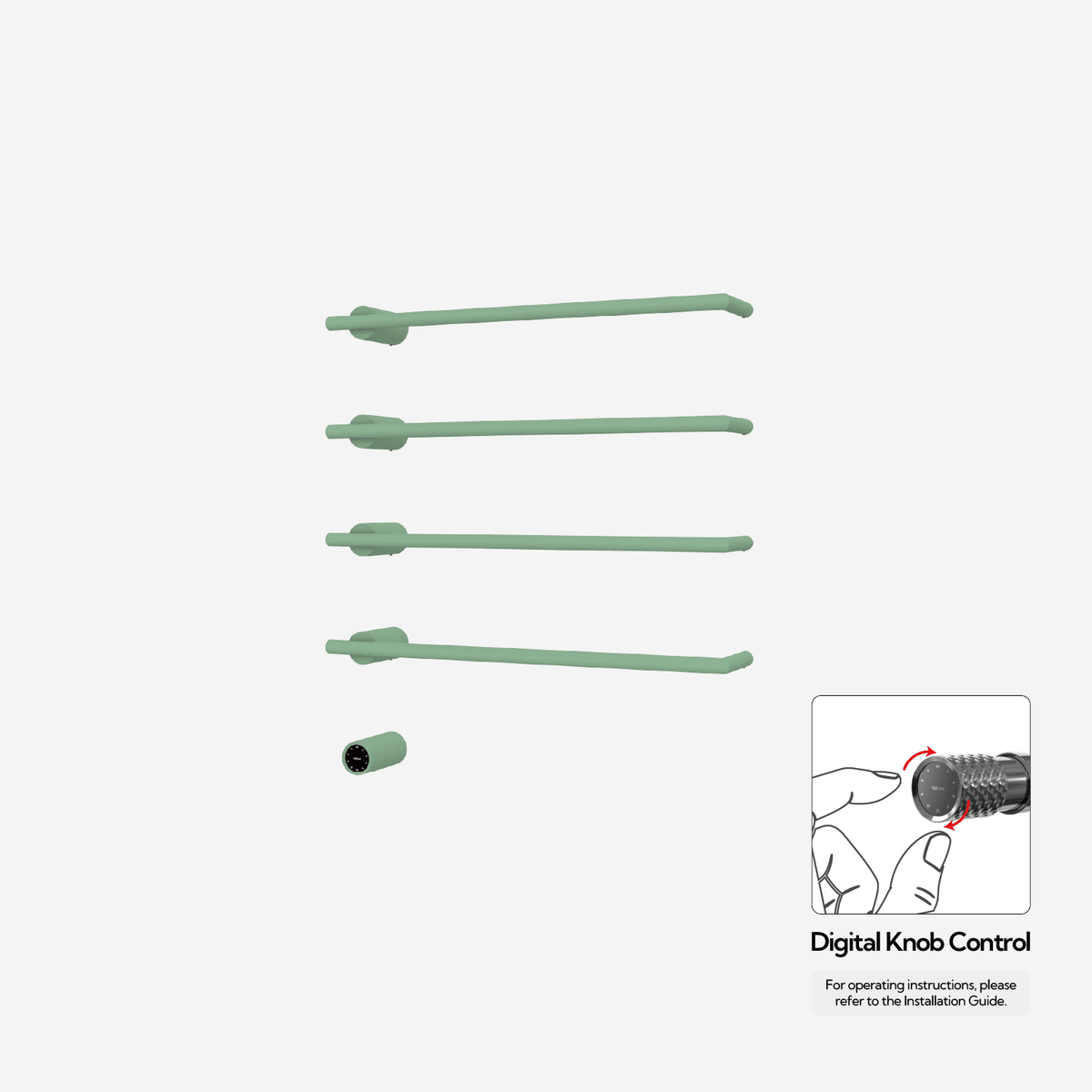 Sèche-serviettes P&Bhusri G26-L-CGR-XY G26 vert céladon