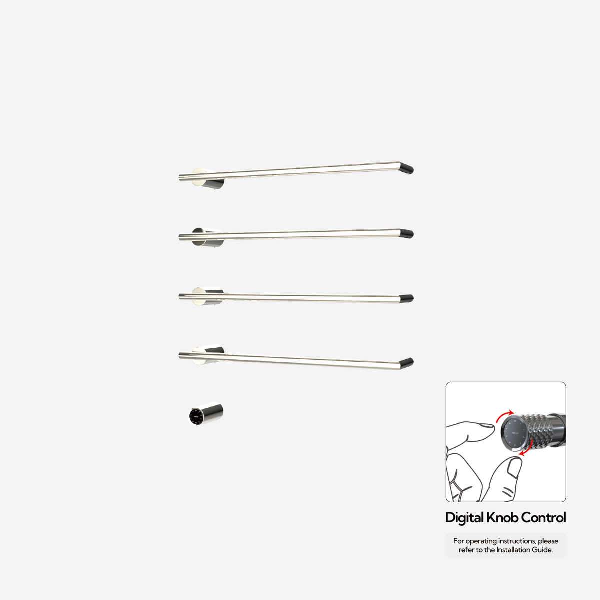 Sèche-serviettes P&Bhusri G26-L-PWG-XY G26 en or blanc poli PVD