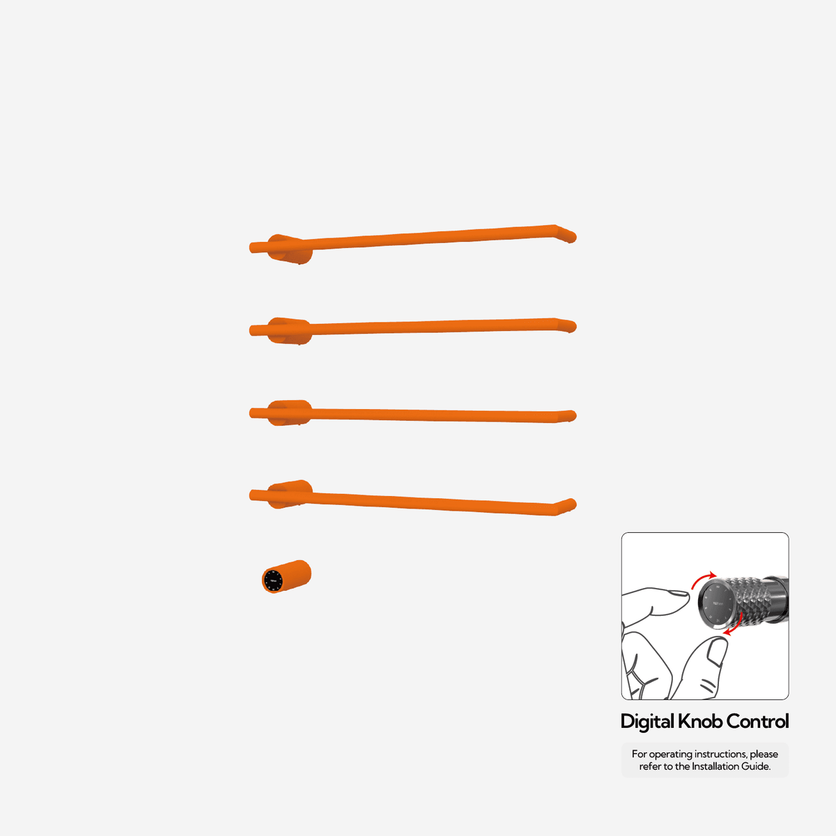 Sèche-serviettes P&Bhusri G26-L-SOR-XY G26 couleur orange sienne