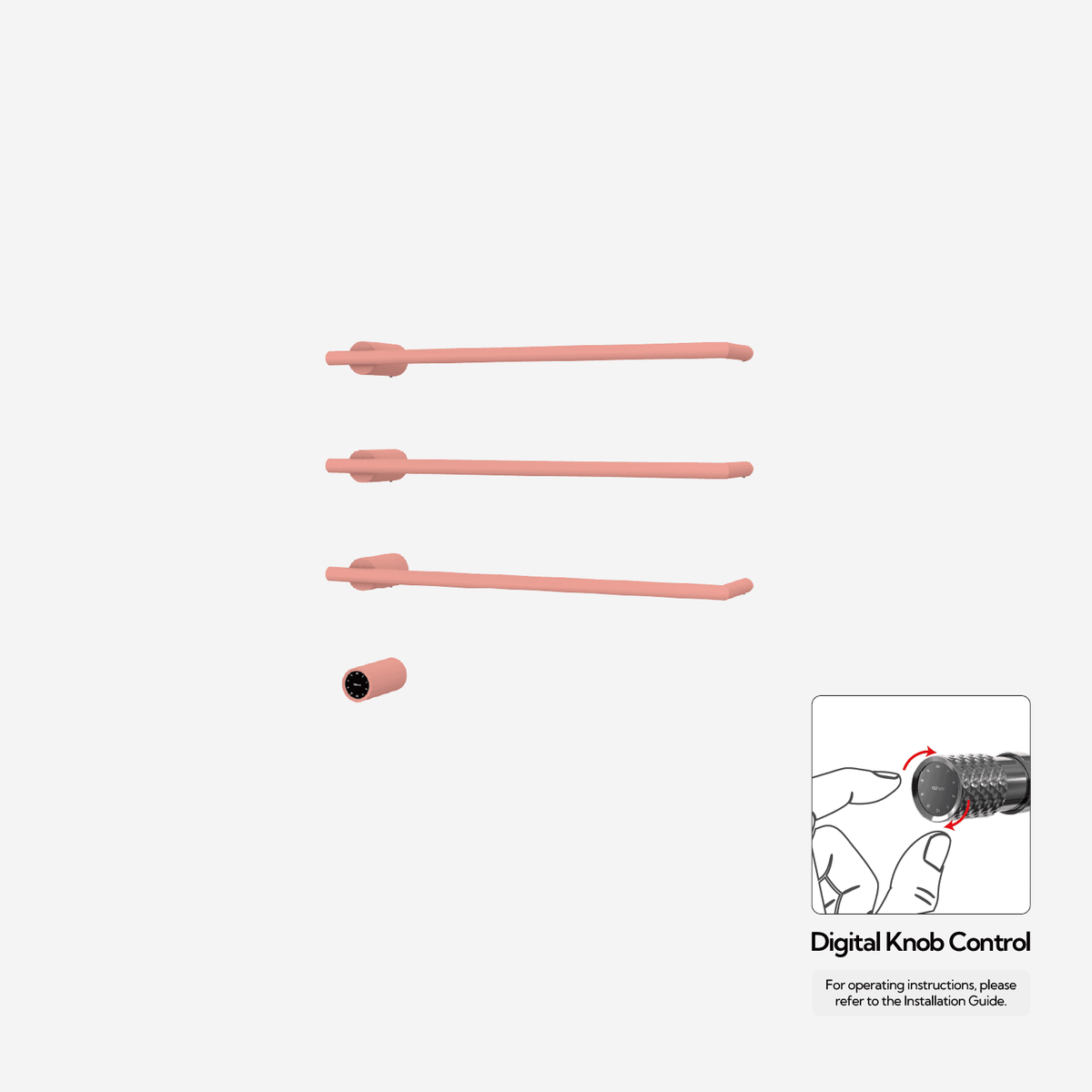 Sèche-serviettes P&Bhusri G26-M-BPK-XY G26 rose fleuri