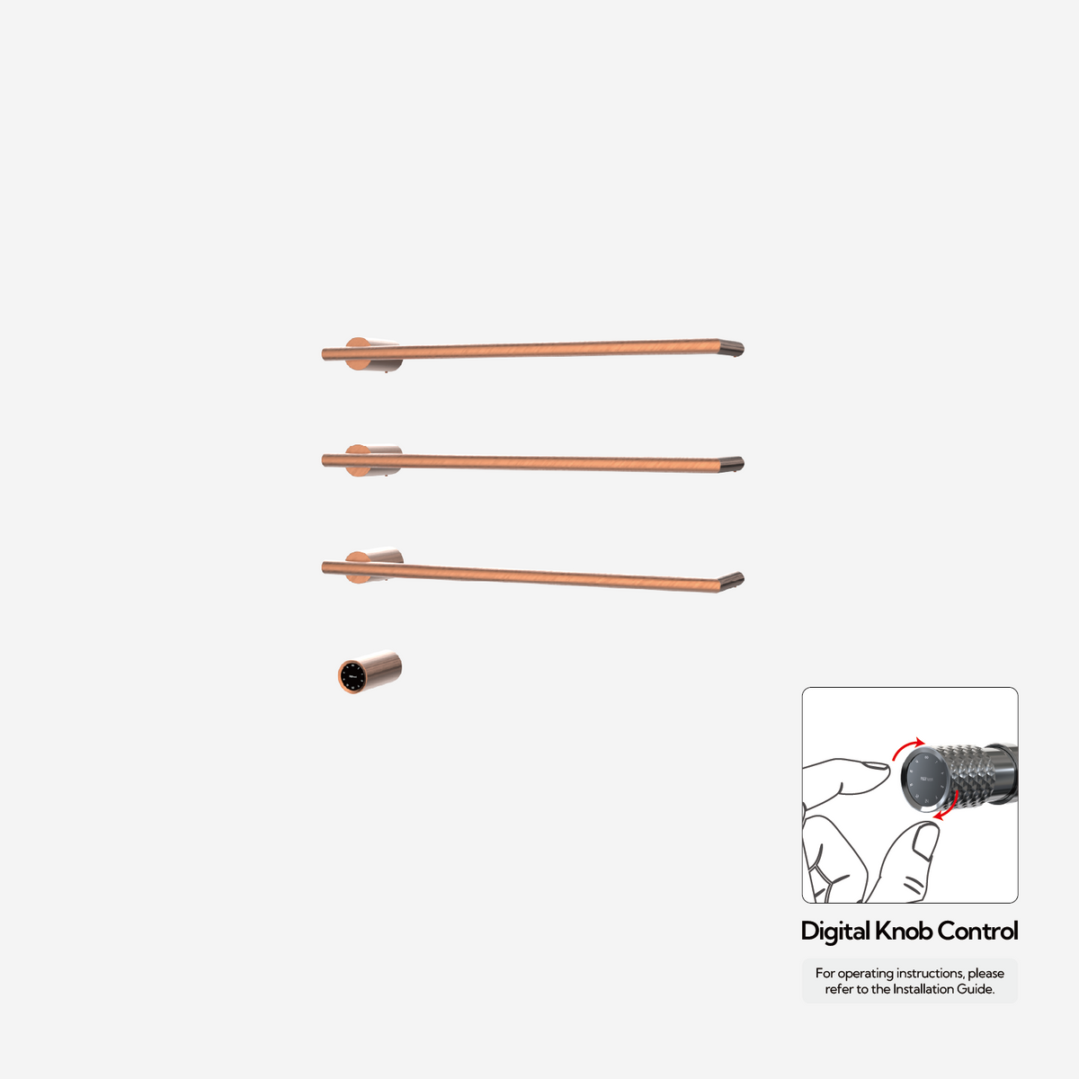 Sèche-serviettes P&Bhusri G26-M-BRG-XY G26 en or rose brossé PVD