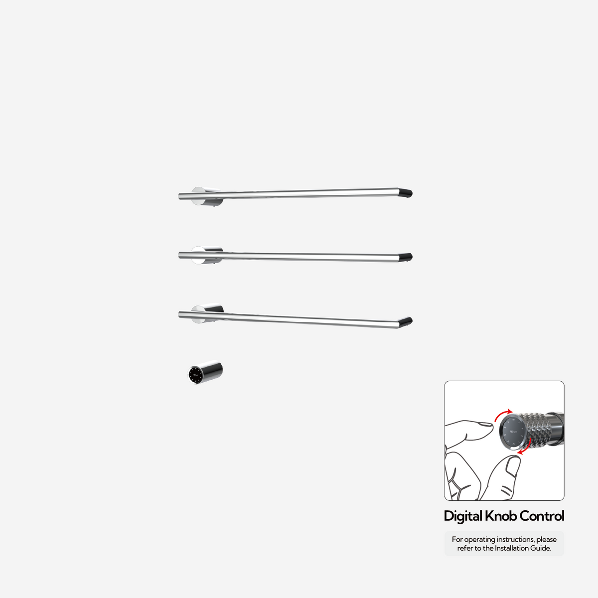 Sèche-serviettes P&Bhusri G26-M-CHR-XY G26 en chrome poli