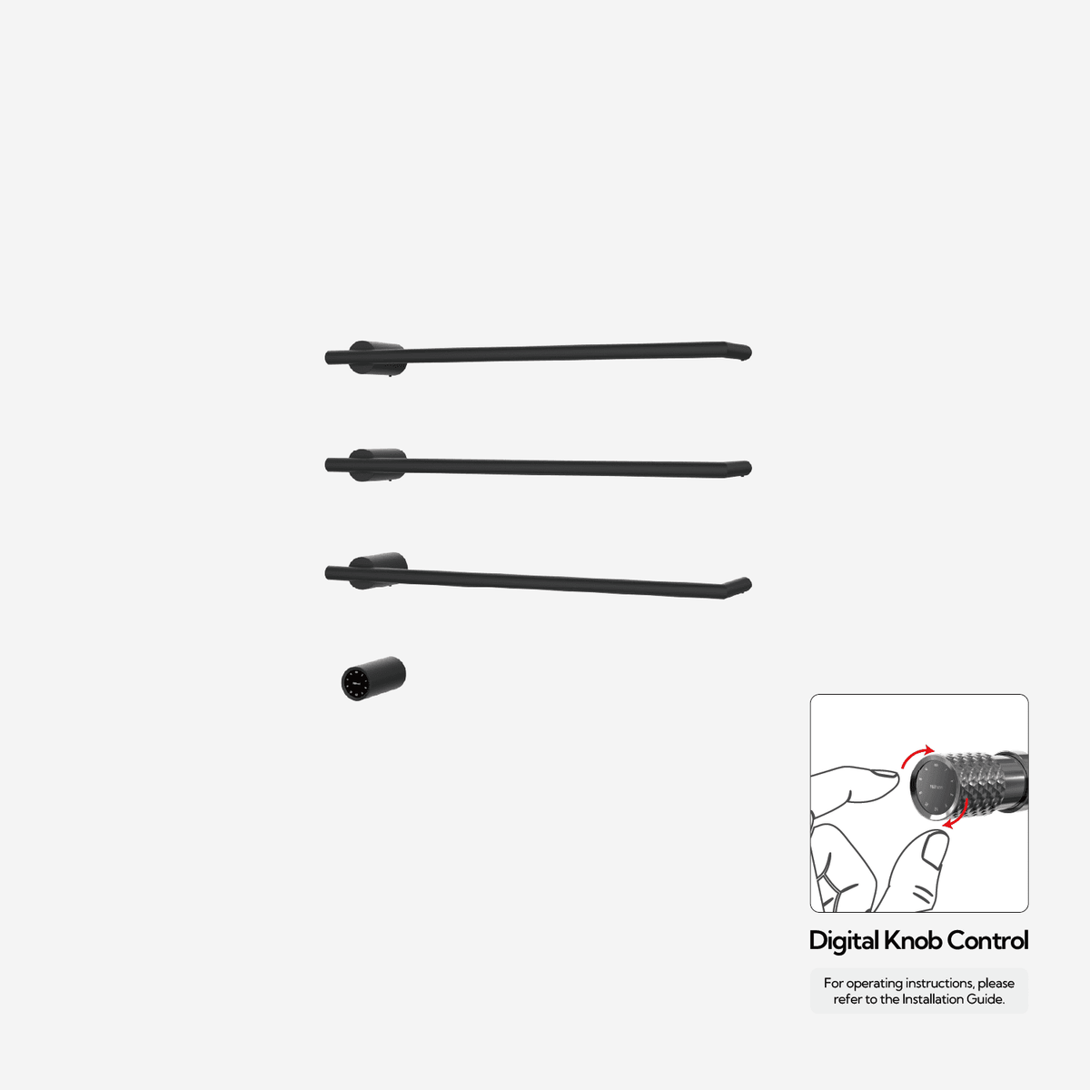 Sèche-serviettes P&Bhusri G26-M-MBL-XY G26, coloris Noir brume