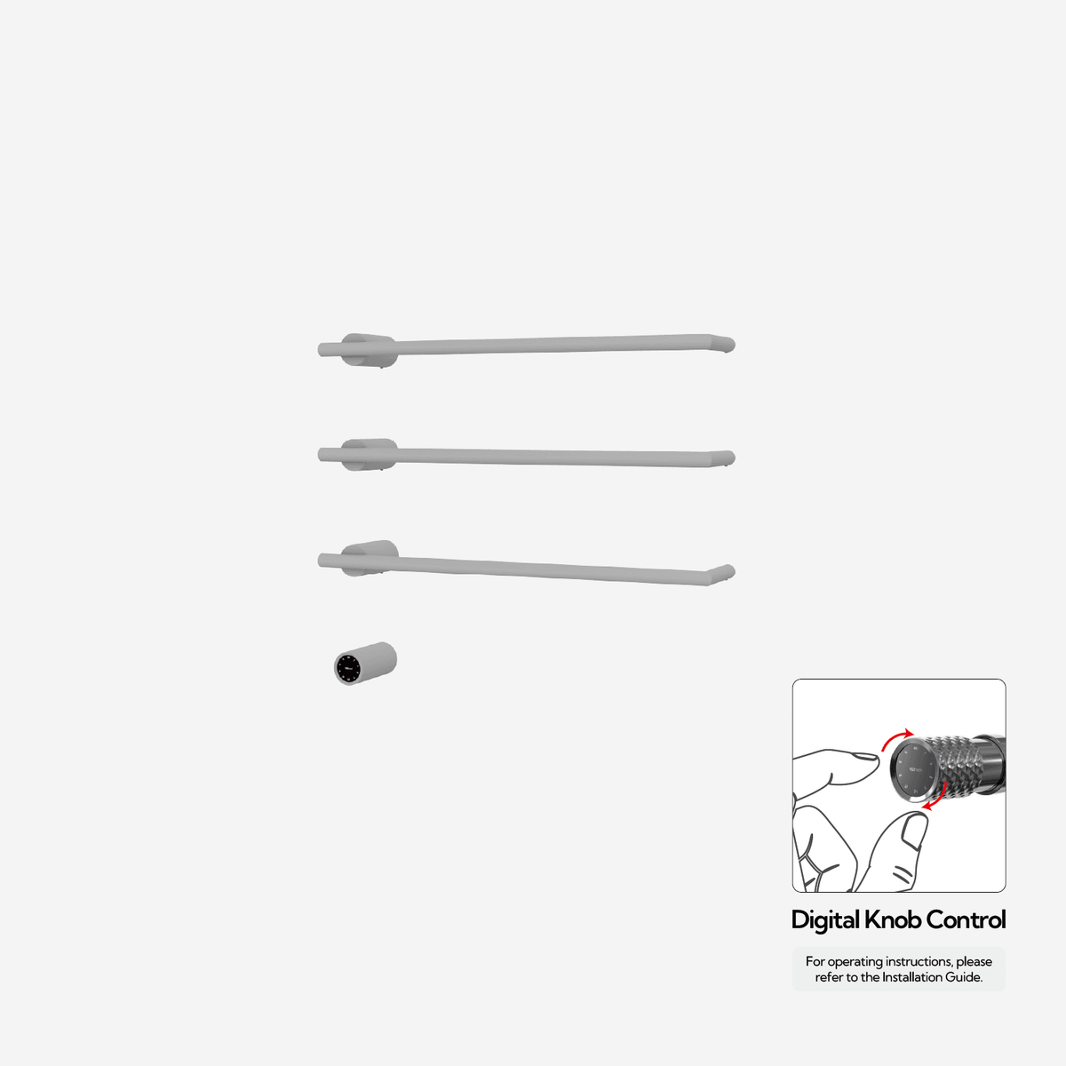 Sèche-serviettes P&Bhusri G26-M-MGR-XY G26, gris clair