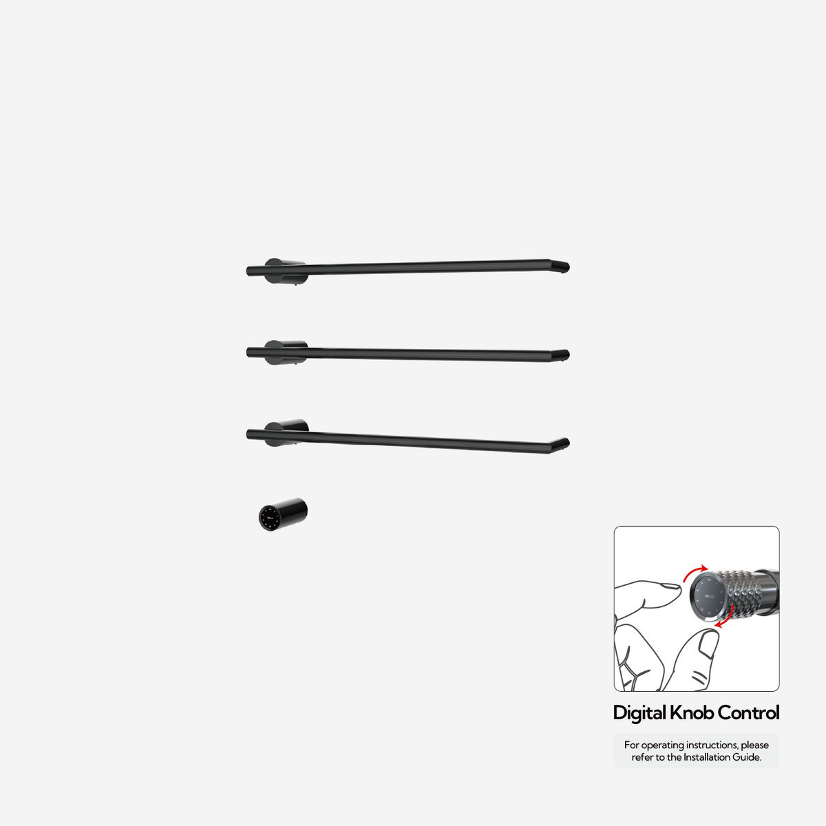 Sèche-serviettes P&Bhusri G26-M-PBN-XY G26 en nickel noir poli PVD