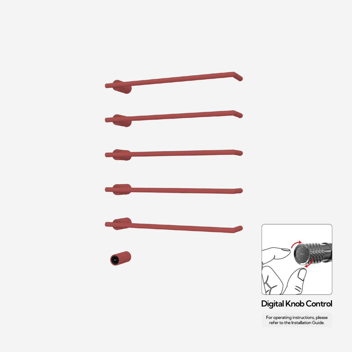 Sèche-serviettes P&Bhusri G26-XL-ARD-XY G26 rouge ambré