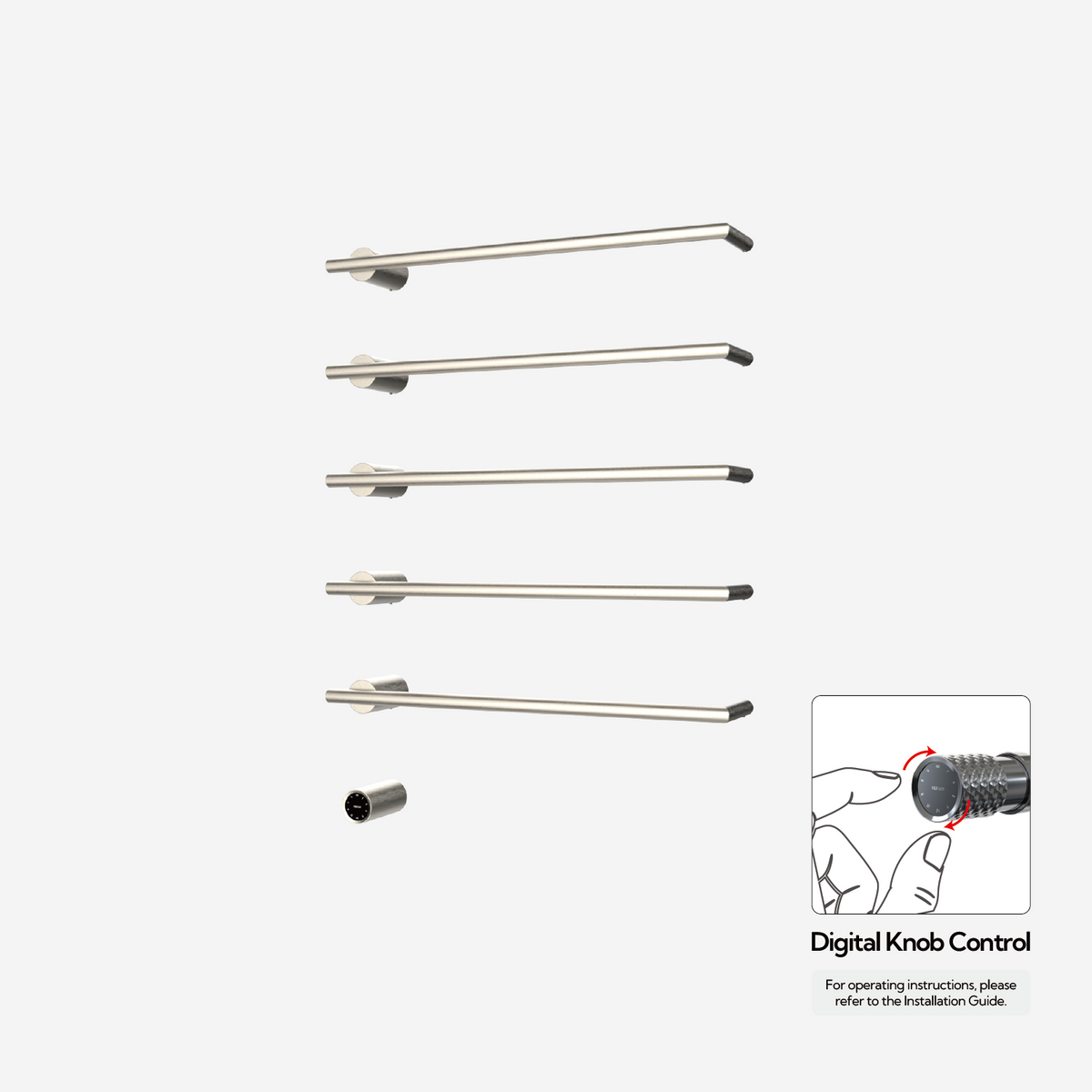 Sèche-serviettes P&Bhusri G26-XL-BNI-XY G26 en nickel brossé PVD