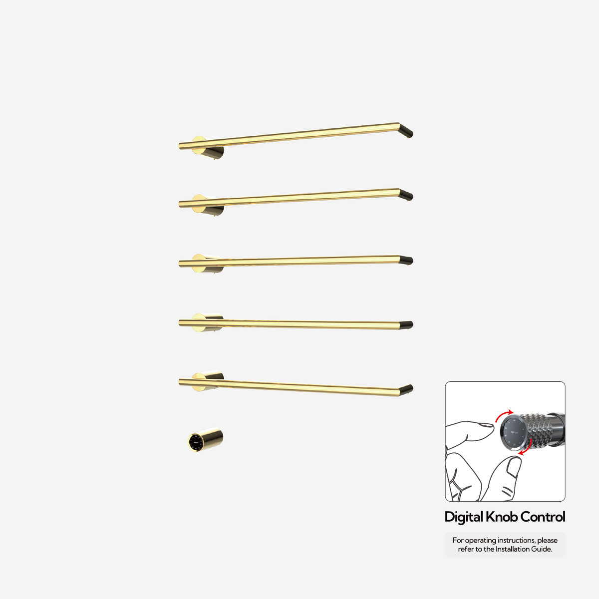 Sèche-serviettes P&Bhusri G26-XL-LGD-XY G26 en or poli PVD de luxe