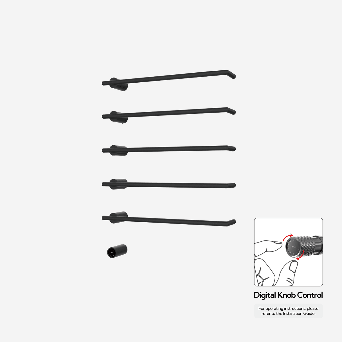 Sèche-serviettes P&Bhusri G26-XL-MBL-XY G26, coloris Noir brume