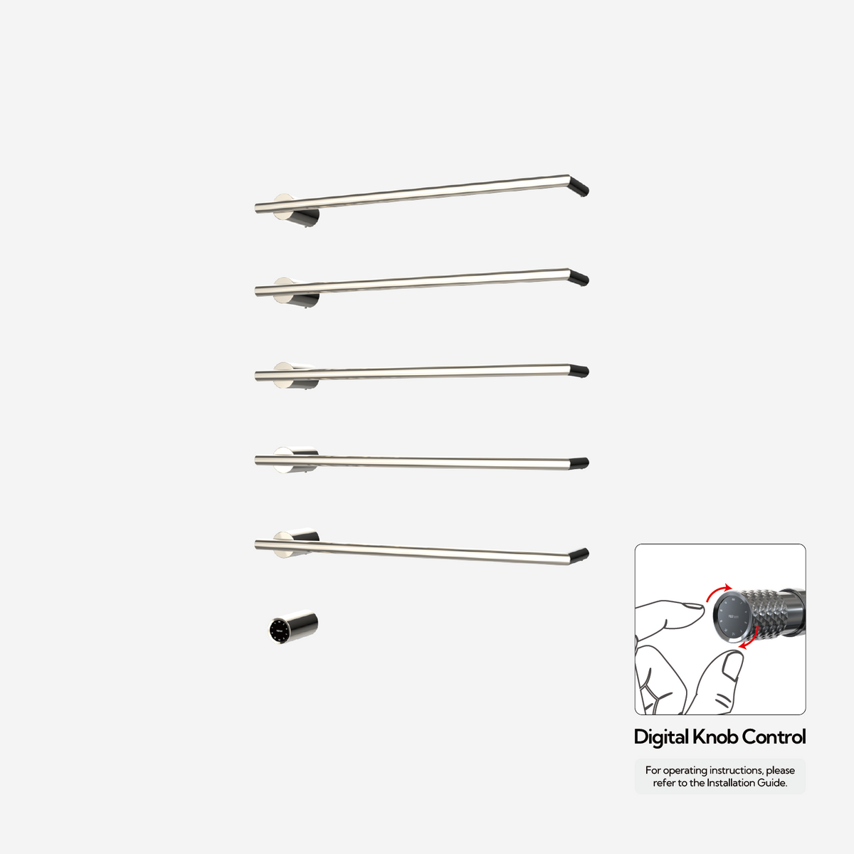 Sèche-serviettes P&Bhusri G26-XL-PNI-XY G26 en nickel poli PVD