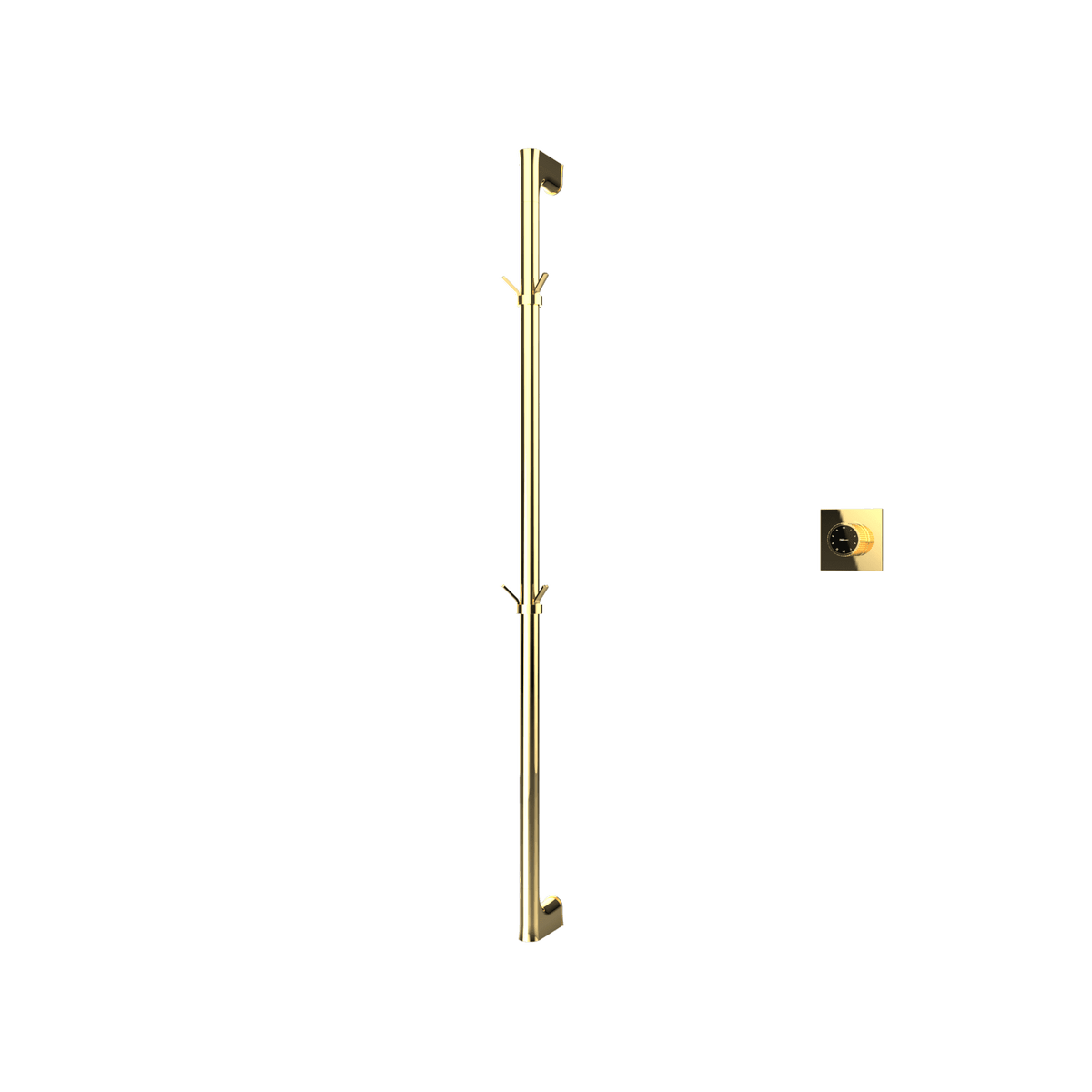 Sèche-serviettes P&Bhusri G27-M-PBR-XM G27 en laiton poli PVD
