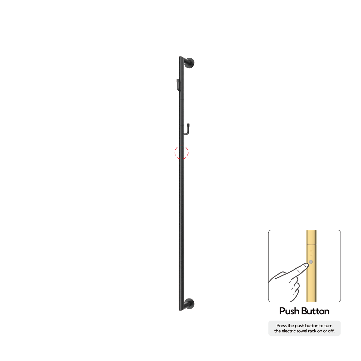 Sèche-serviettes P&Bhusri G28-M-BBN-N G28 en nickel brossé PVD