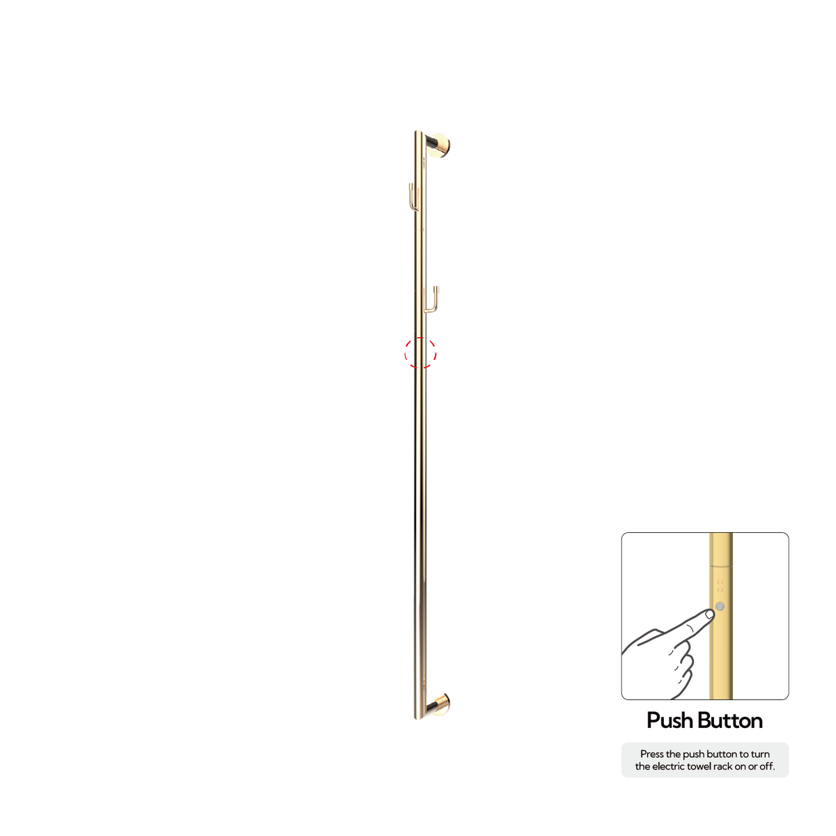 Sèche-serviettes P&Bhusri G28-M-PBZ-N G28 en bronze poli PVD