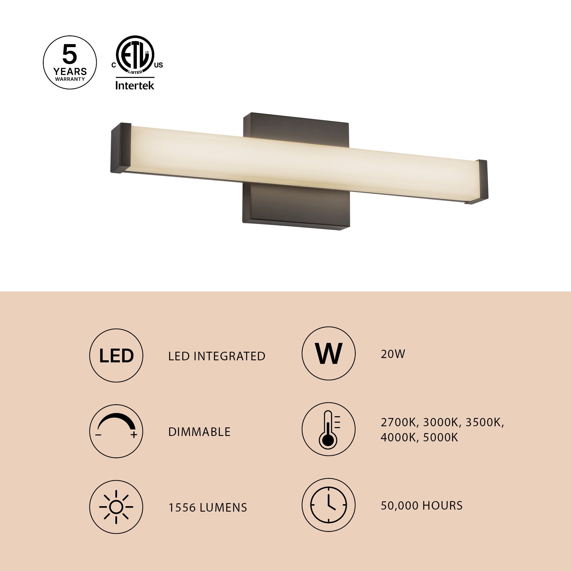 Kuzco Lighting WS18-014 Geri Wall/Vanity Light