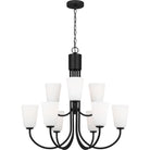 Generation Lighting GLC1139MBK Miles Nine Light Chandelier