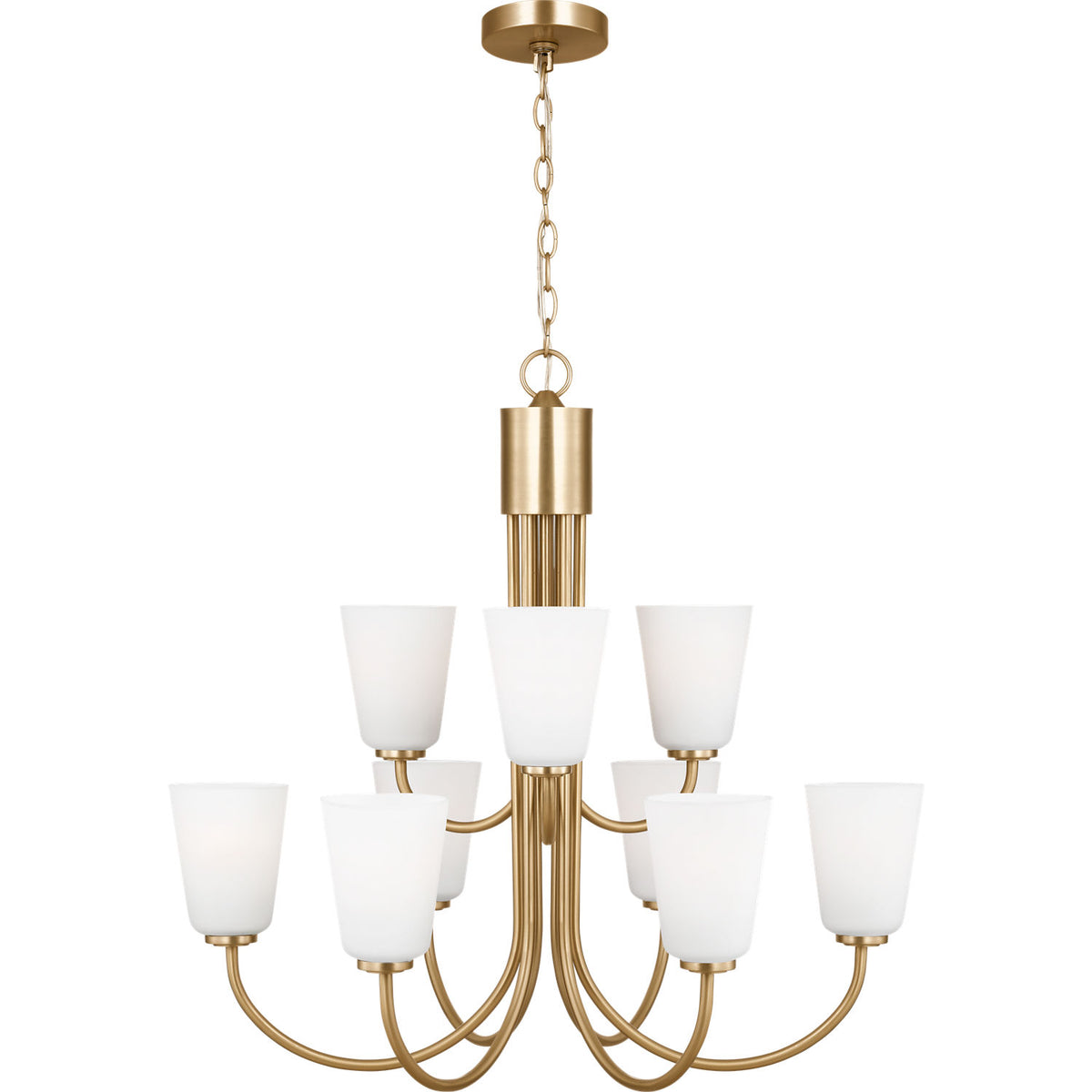 Generation Lighting GLC1139SB Miles Nine Light Chandelier
