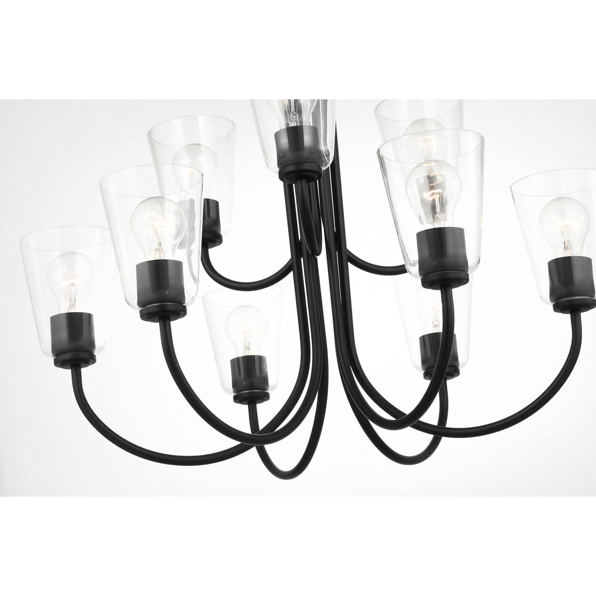Generation Lighting GLC1169MBK Miles Nine Light Chandelier