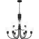 Generation Lighting GLC1169MBK Miles Nine Light Chandelier