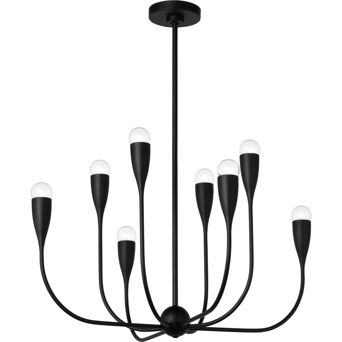 Generation Lighting GLC1218MBK Maya Eight Light Chandelier
