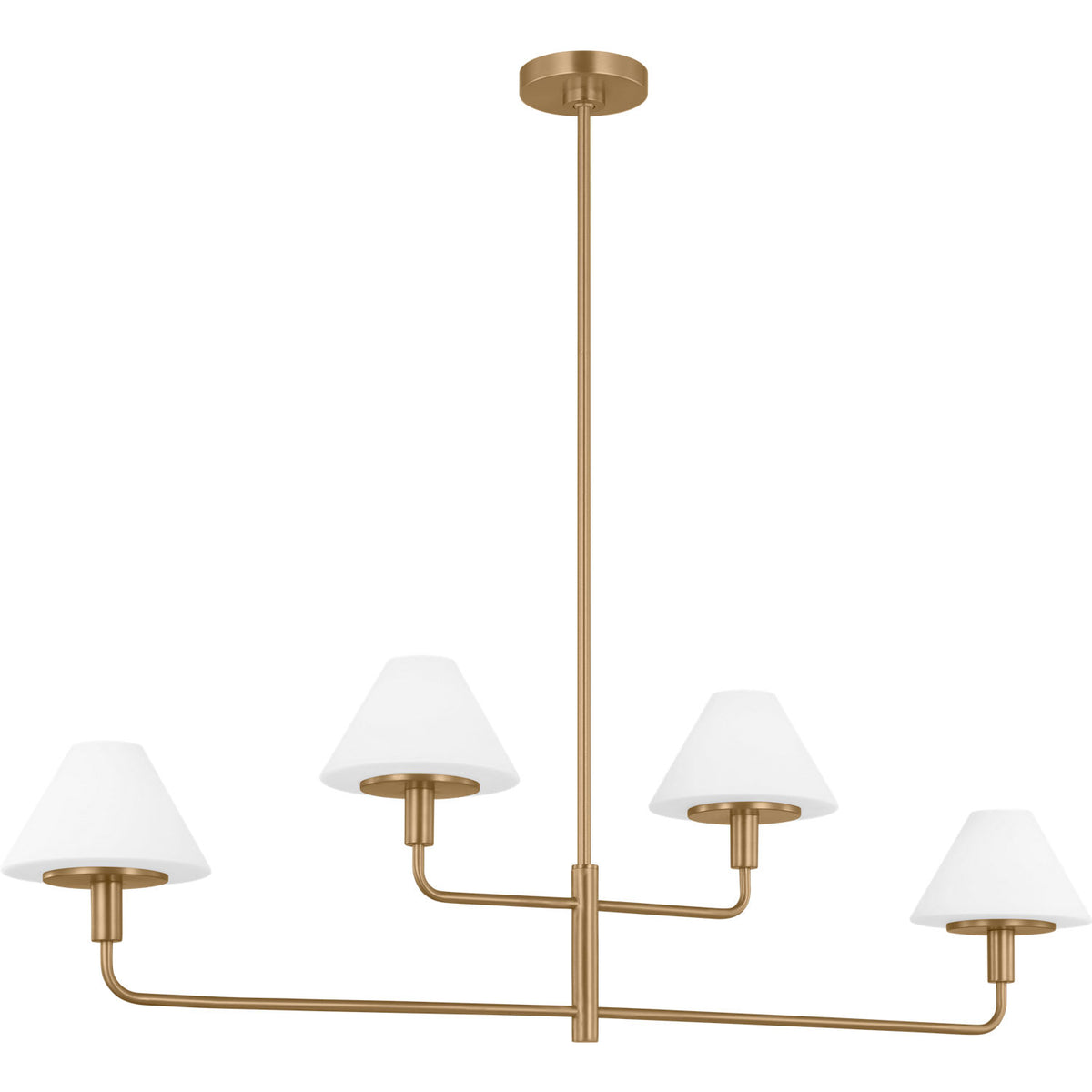 Generation Lighting GLC1244SB Mendota Quatre lampes linéaires Suspendu