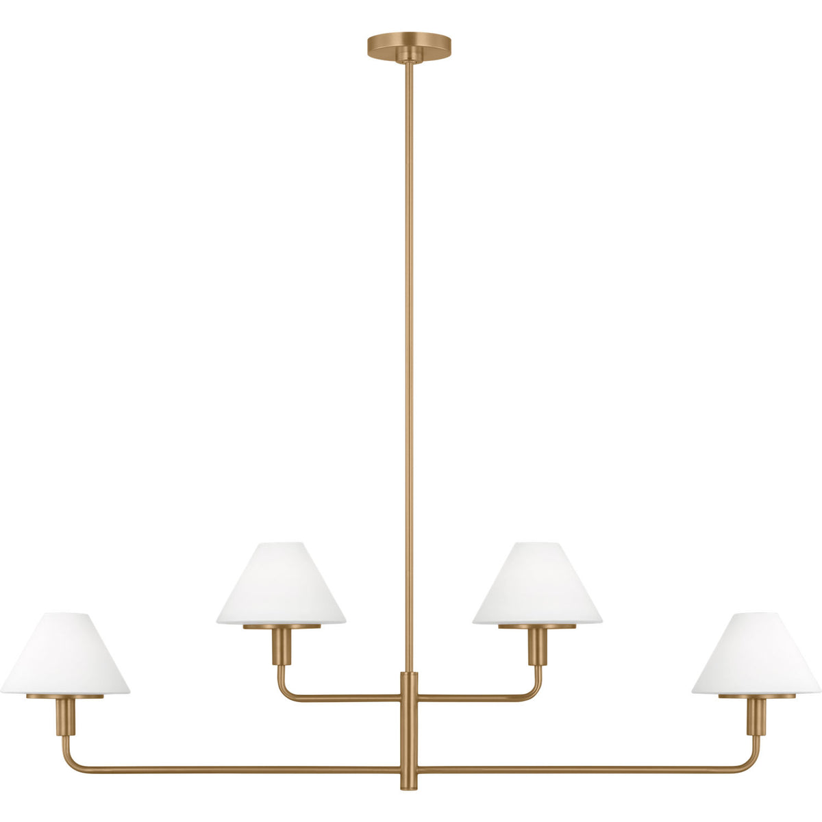 Generation Lighting GLC1244SB Mendota Quatre lampes linéaires Suspendu