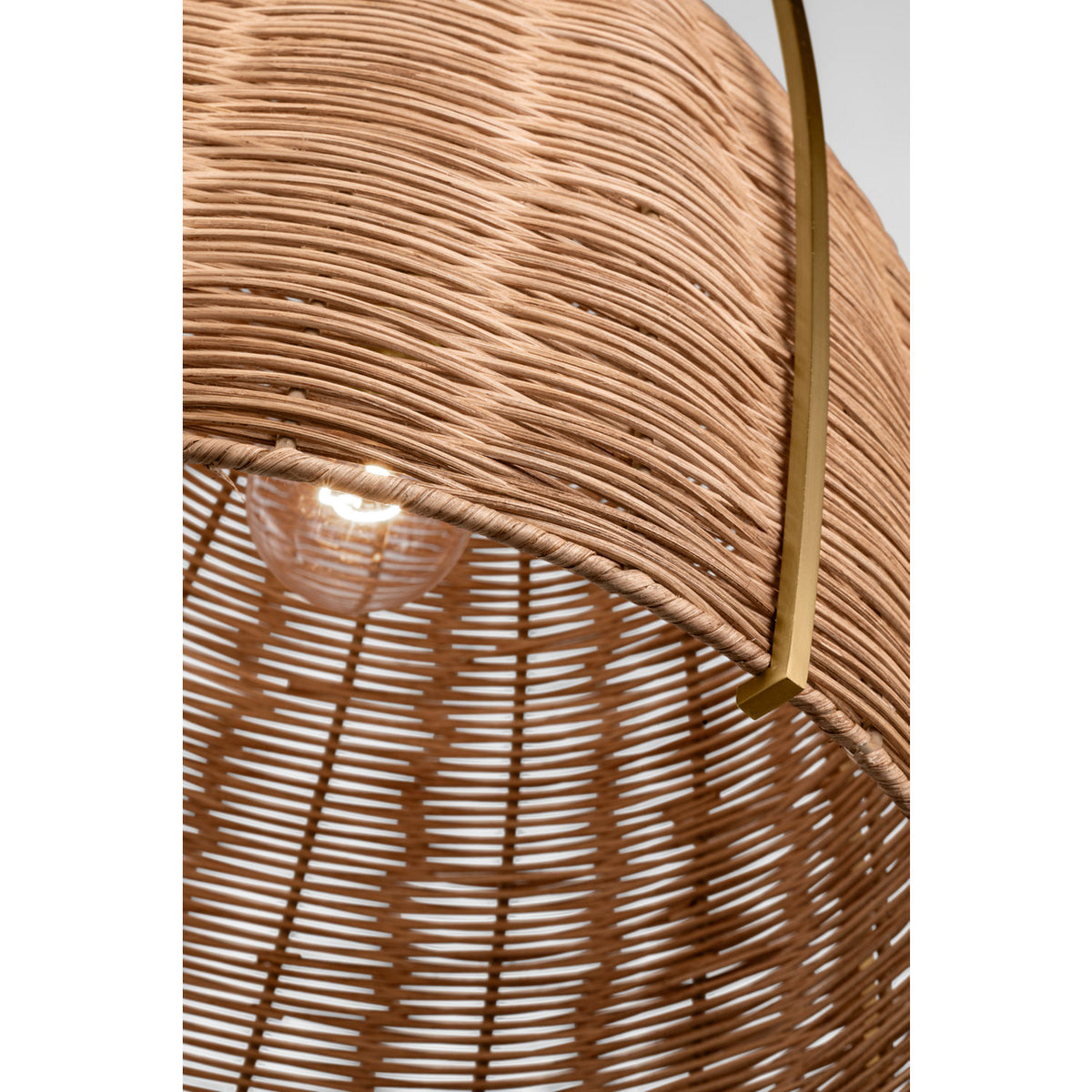 Visual Comfort Studio Collection GLP1071BBS-BRTN Norman Wicker Pendant