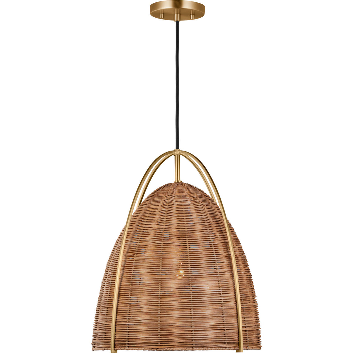 Visual Comfort Studio Collection GLP1071BBS-BRTN Norman Wicker Pendant