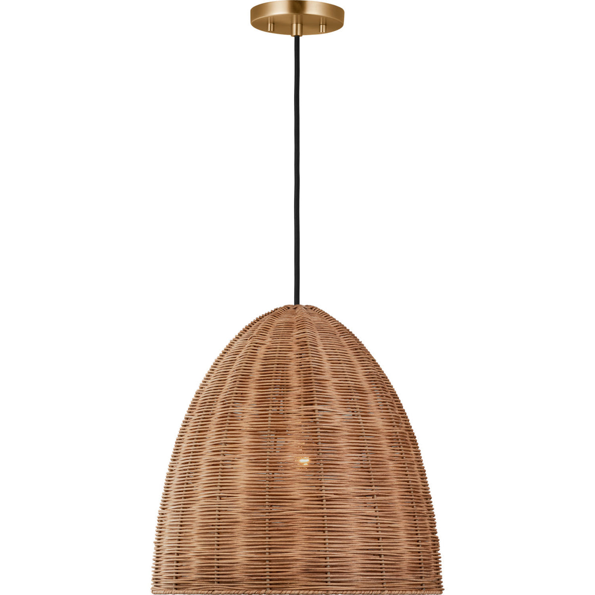 Visual Comfort Studio Collection GLP1071BBS-BRTN Norman Wicker Pendant