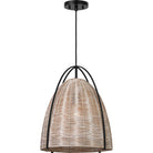 Visual Comfort Studio Collection GLP1071MBK-ASW Norman Wicker Pendant