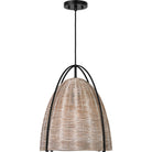 Visual Comfort Studio Collection GLP1071MBK-ASW Norman Wicker Pendant