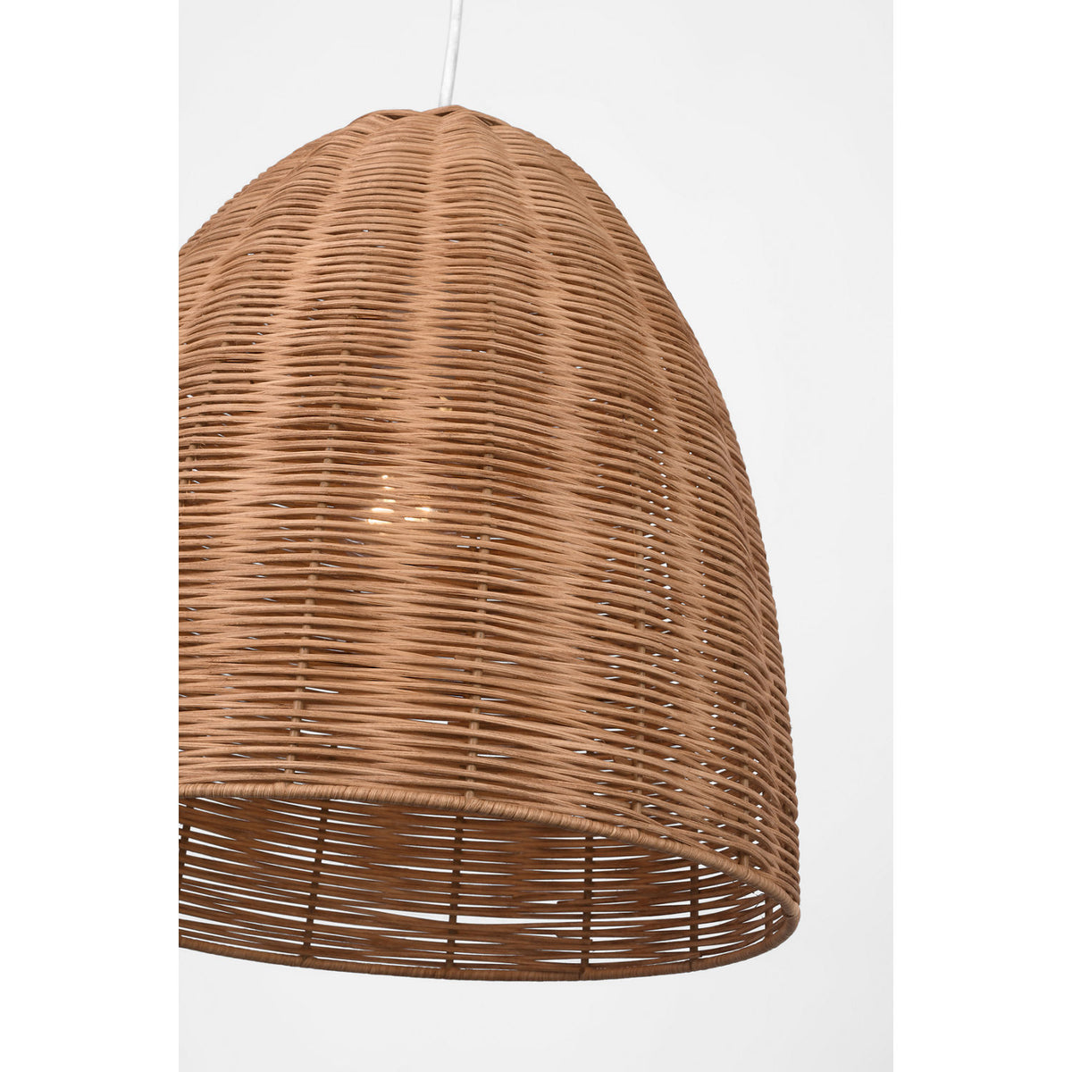 Visual Comfort Studio Collection GLP1071MWT-BRTN Norman Wicker Pendant