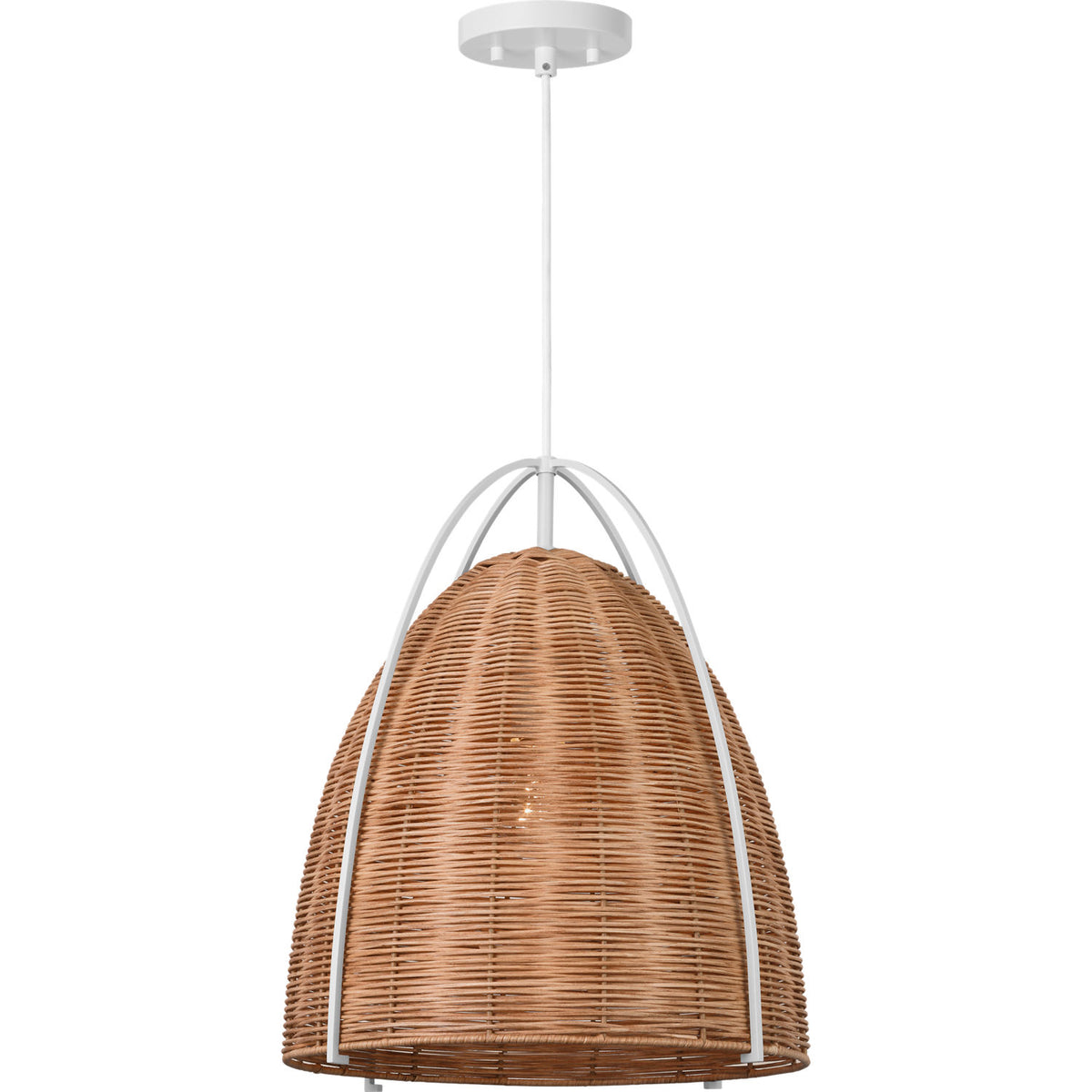 Visual Comfort Studio Collection GLP1071MWT-BRTN Norman Wicker Pendant