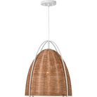 Visual Comfort Studio Collection GLP1071MWT-BRTN Norman Wicker Pendant
