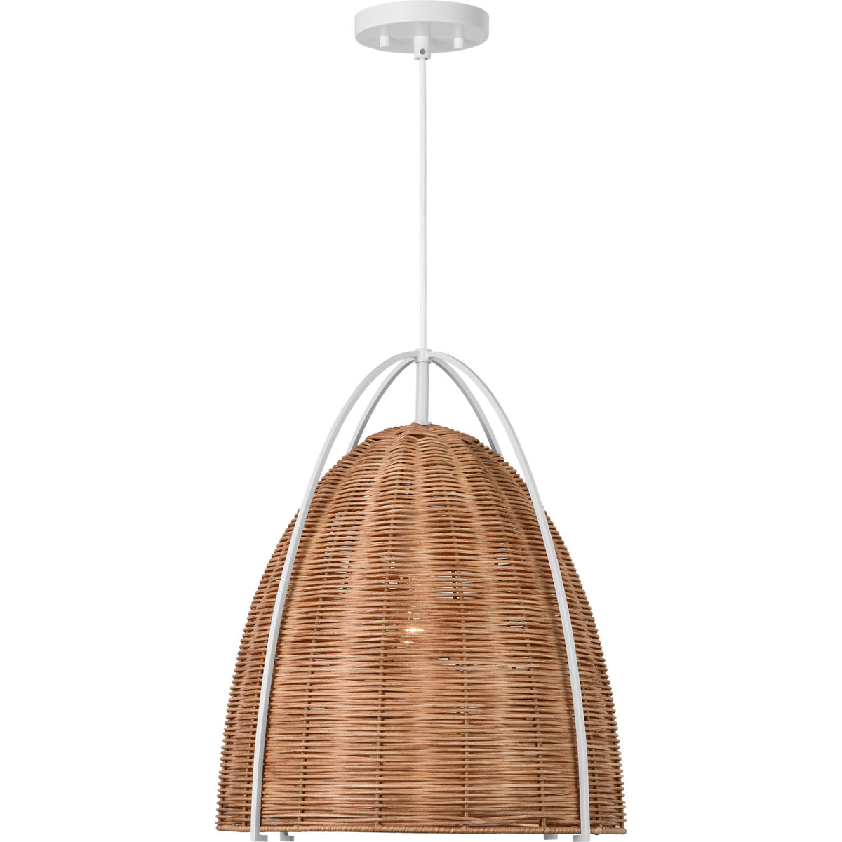 Visual Comfort Studio Collection GLP1071MWT-BRTN Norman Wicker Pendant