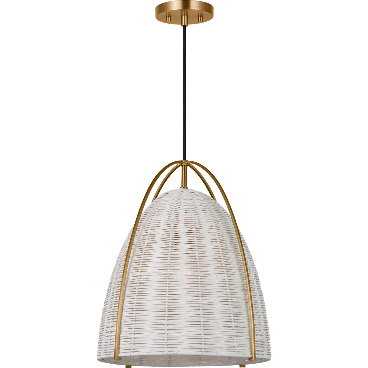 Visual Comfort Studio Collection GLP1071SB-CLW Norman Wicker Pendant