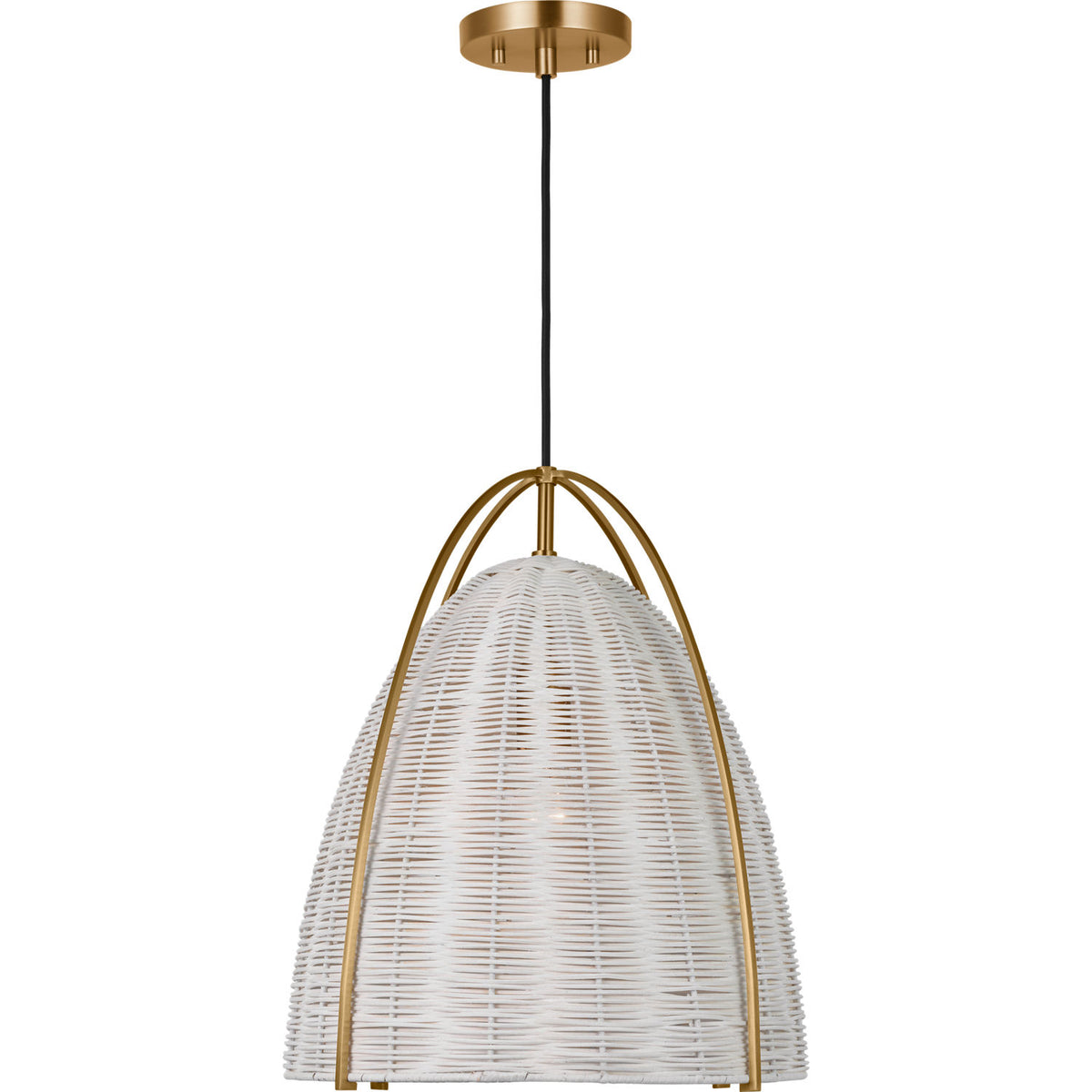 Visual Comfort Studio Collection GLP1071SB-CLW Norman Wicker Pendant