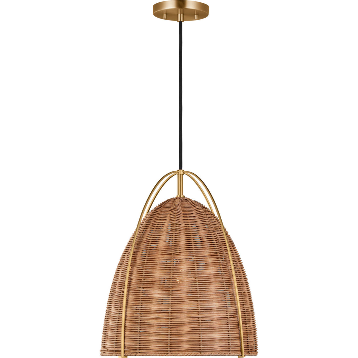 Visual Comfort Studio Collection GLP1081BBS-BRTN Norman Wicker Pendant