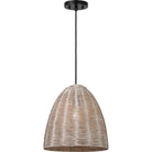 Visual Comfort Studio Collection GLP1081MBK-ASW Norman Wicker Pendant