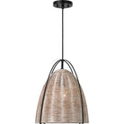Visual Comfort Studio Collection GLP1081MBK-ASW Norman Wicker Pendant